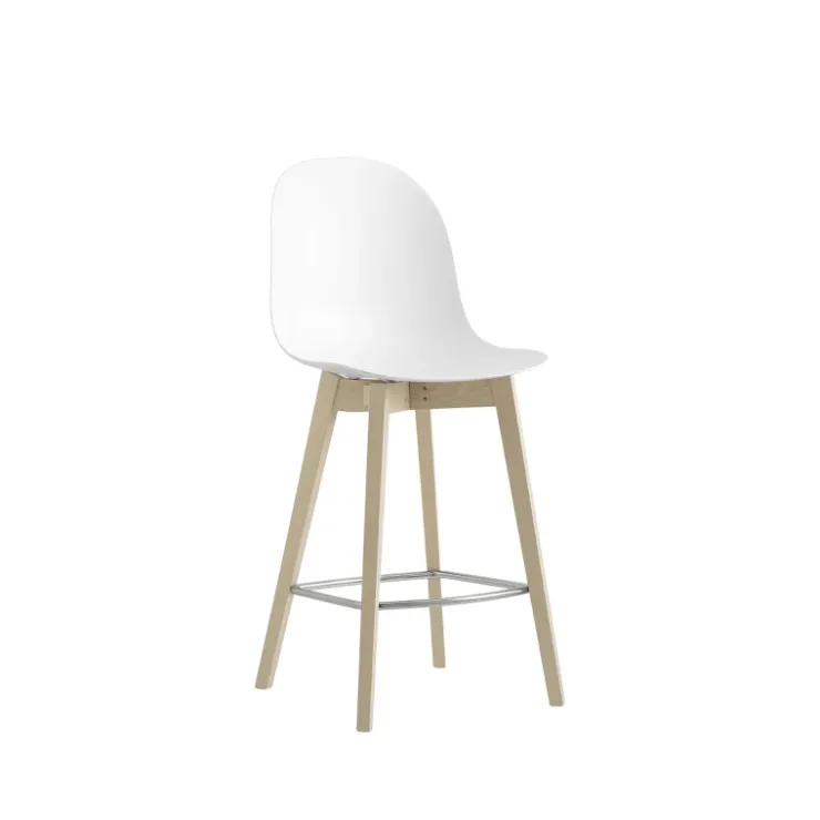 Tabouret Snack (assise +/- 65 Cm)|Tabouret De Bar (assise +/- 80 Cm)*1672 Academy Connubia© Tabouret scandinave en polypropylène et bois