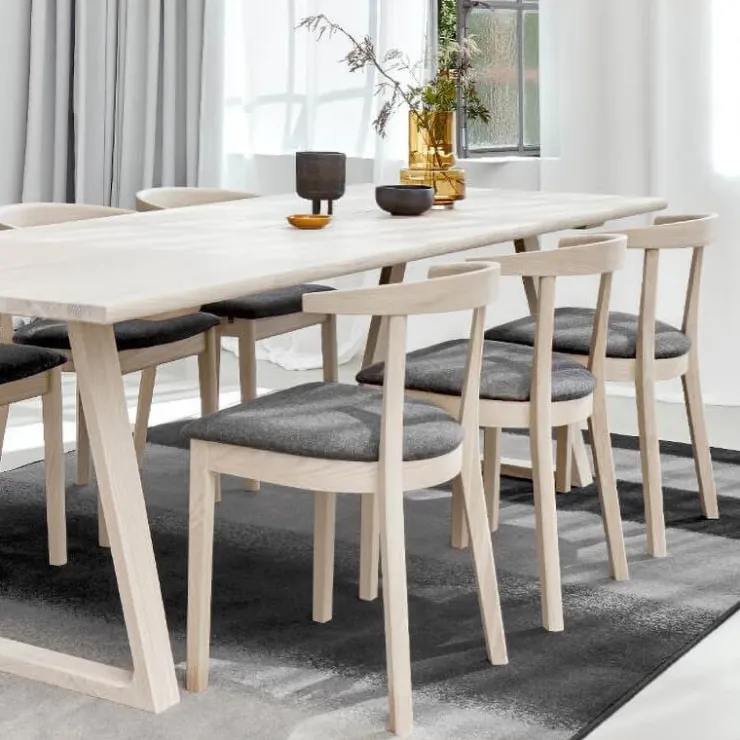 Skovby Chaise De Salle à Manger|Chaise Salon*52 Chaise en bois massif avec assise rembourrée