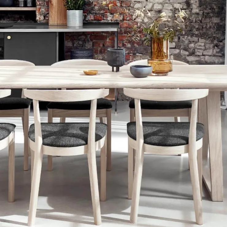 Skovby Chaise De Salle à Manger|Chaise Salon*52 Chaise en bois massif avec assise rembourrée