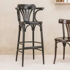 Ton Tabouret De Bar (assise +/- 80 Cm)*135 ® Tabouret en bois avec accoudoirs style bistrot