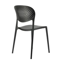 Chaise De Cuisine|Chaise De Salle à Manger*Abby Connubia® Chaise empilable en polypropylène recyclé avec dossier microperforé