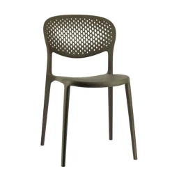 Chaise De Cuisine|Chaise De Salle à Manger*Abby Connubia® Chaise empilable en polypropylène recyclé avec dossier microperforé