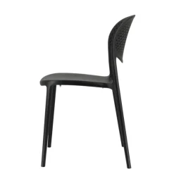 Chaise De Cuisine|Chaise De Salle à Manger*Abby Connubia® Chaise empilable en polypropylène recyclé avec dossier microperforé