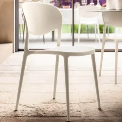 Chaise De Cuisine|Chaise De Salle à Manger*Abby Connubia® Chaise italienne empilable en polypropylène recyclé sans accoudoirs