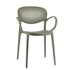 Chaise De Jardin|Fauteuil De Jardin*Abby Connubia® Fauteuil de jardin empilable en polypropylène recyclé avec dossier microperforé