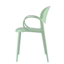 Chaise De Cuisine|Chaise De Salle à Manger*Abby Connubia® Fauteuil empilable en polypropylène recyclé avec dossier microperforé