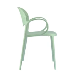 Chaise De Cuisine|Chaise De Salle à Manger*Abby Connubia® Fauteuil empilable en polypropylène recyclé avec dossier microperforé