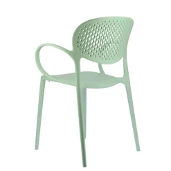 Chaise De Cuisine|Chaise De Salle à Manger*Abby Connubia® Fauteuil empilable en polypropylène recyclé avec dossier microperforé