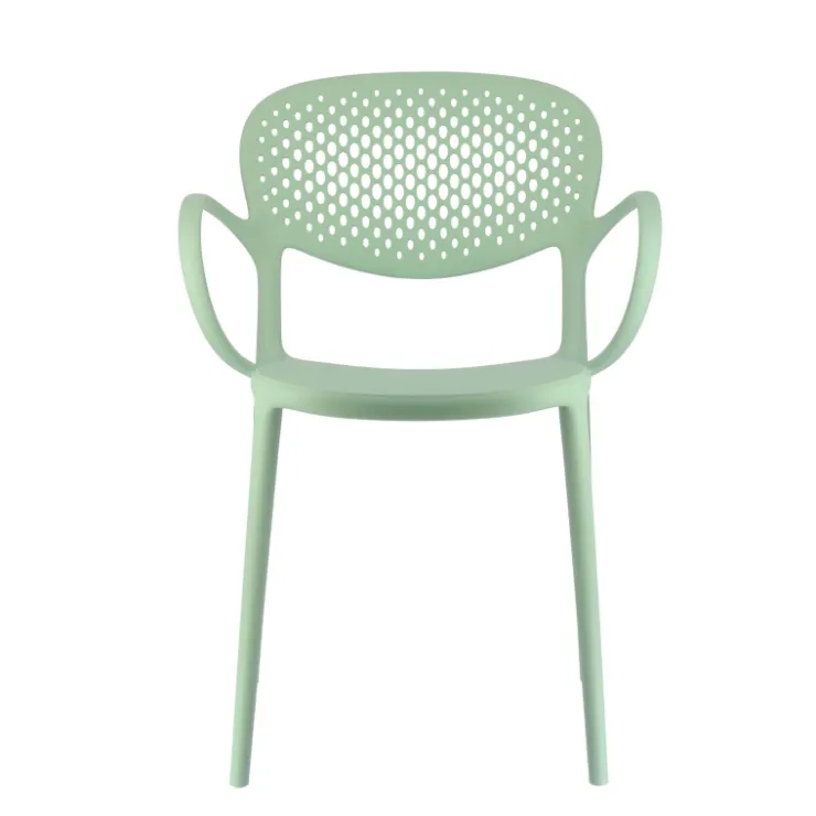 Chaise De Cuisine|Chaise De Salle à Manger*Abby Connubia® Fauteuil empilable en polypropylène recyclé avec dossier microperforé
