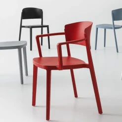 Chaise De Cuisine|Chaise De Salle à Manger*Abuela B Chaise avec accoudoirs empilable en technopolymère