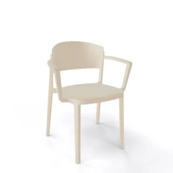 Chaise De Jardin*Abuela B Chaise de jardin avec accoudoirs empilable en technopolymère