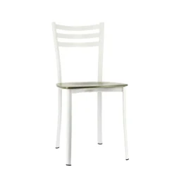 Chaise De Cuisine*Ace 1320 Chaise de cuisine en métal et assise bois