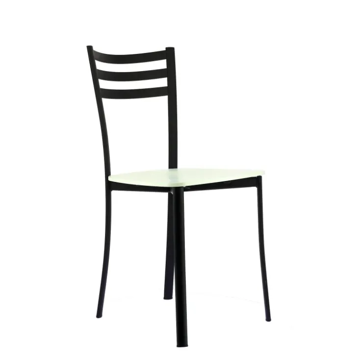 Chaise De Cuisine*Ace 1320 Chaise de cuisine en métal et assise bois