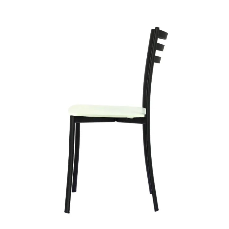 Chaise De Cuisine*Ace 1320 Chaise de cuisine en métal et assise bois