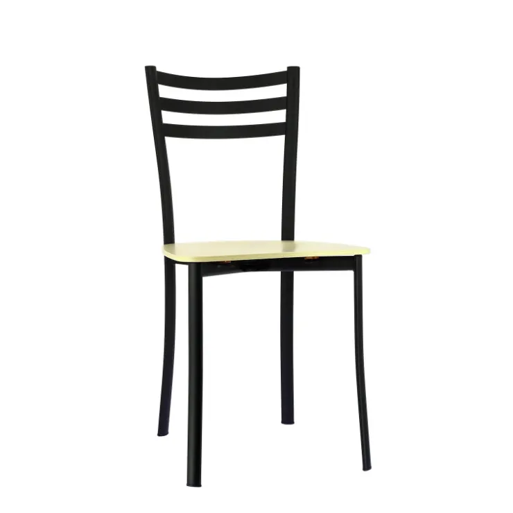 Chaise De Cuisine*Ace 1320 Chaise de cuisine en métal et assise bois
