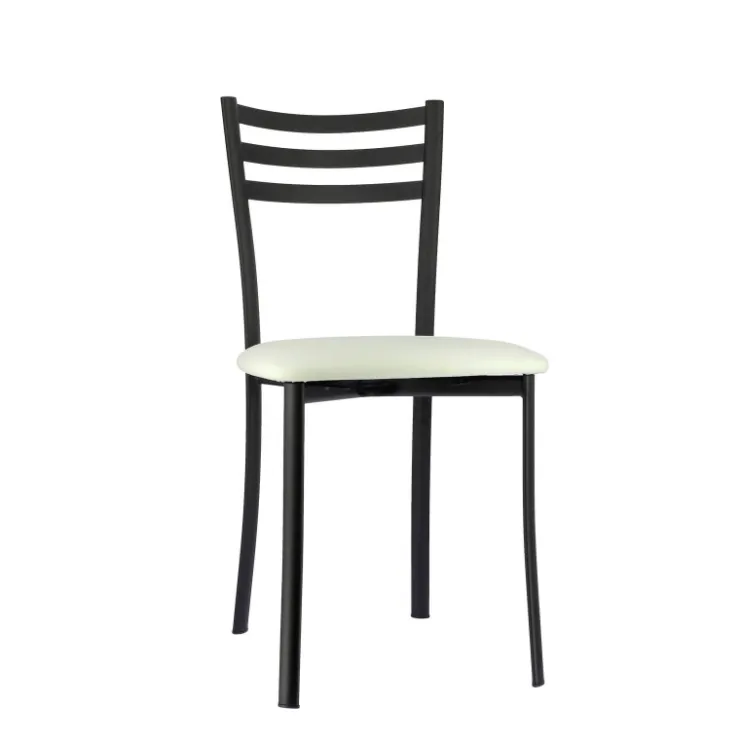 Chaise De Cuisine*Ace 1320 Chaise de cuisine en métal avec assise en simili rembourrée