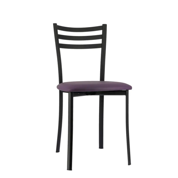 Chaise De Cuisine*Ace 1320 Chaise de cuisine en métal avec assise en simili rembourrée