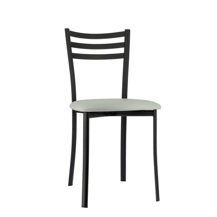 Chaise De Cuisine*Ace 1320 Chaise de cuisine en métal avec assise en simili rembourrée