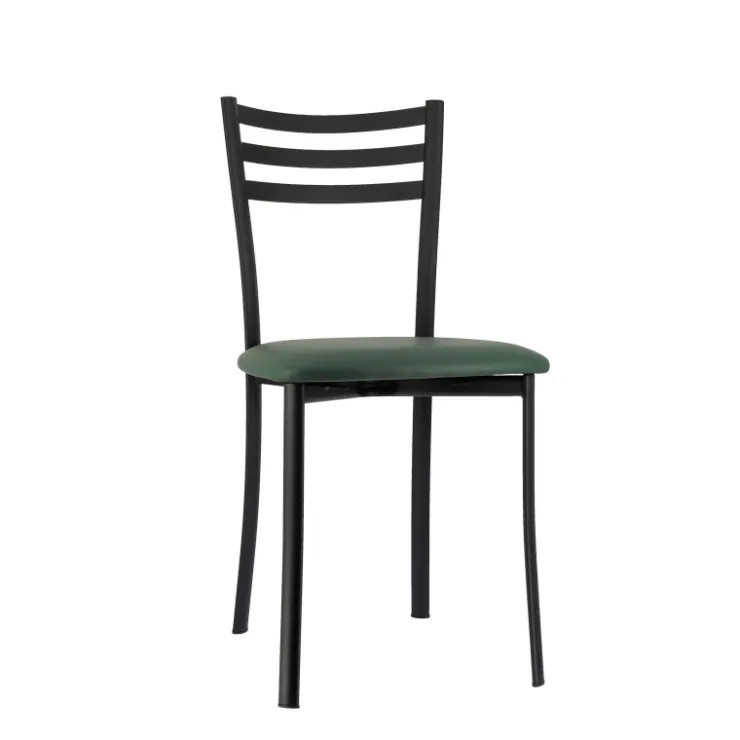 Chaise De Cuisine*Ace 1320 Chaise de cuisine en métal avec assise en simili rembourrée