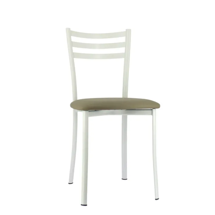 Chaise De Cuisine*Ace 1320 Chaise de cuisine en métal avec assise en simili rembourrée