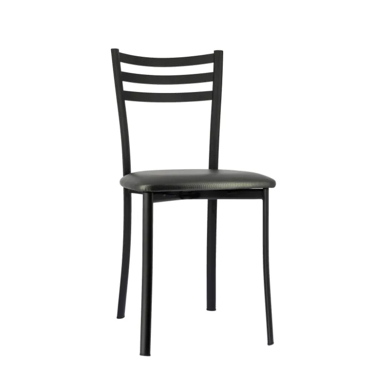 Chaise De Cuisine*Ace 1320 Chaise de cuisine en métal avec assise en simili rembourrée