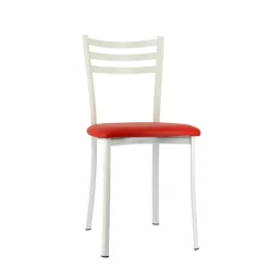 Chaise De Cuisine*Ace 1320 Chaise de cuisine en métal avec assise en simili rembourrée