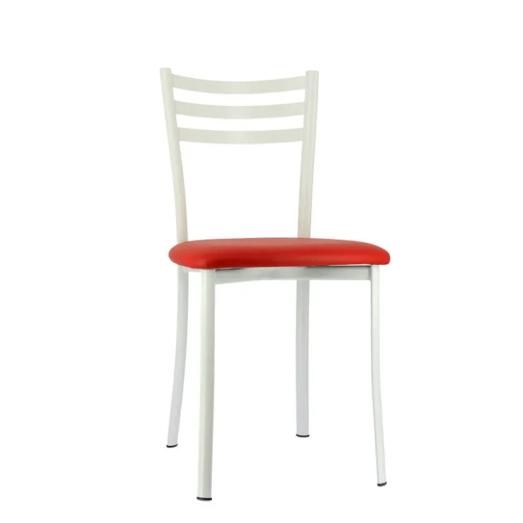 Chaise De Cuisine*Ace 1320 Chaise de cuisine en métal avec assise en simili rembourrée