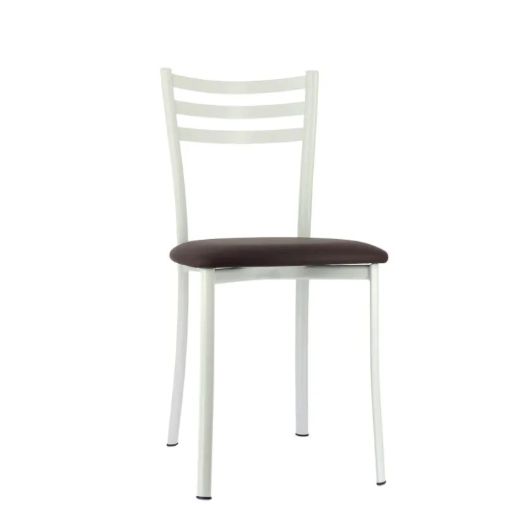 Chaise De Cuisine*Ace 1320 Chaise de cuisine en métal avec assise en simili rembourrée