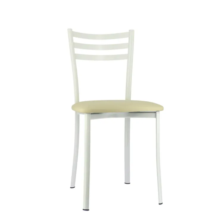 Chaise De Cuisine*Ace 1320 Chaise de cuisine en métal avec assise en simili rembourrée