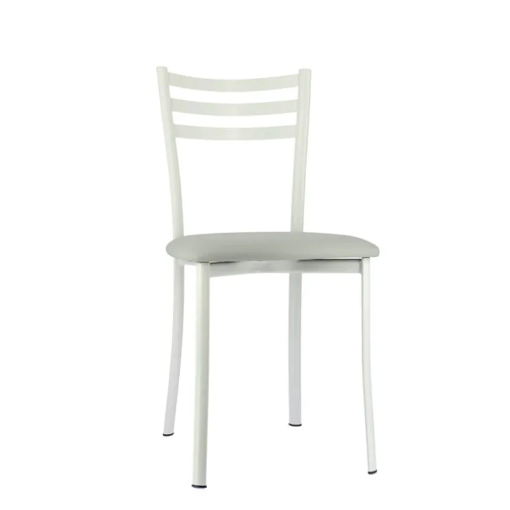 Chaise De Cuisine*Ace 1320 Chaise de cuisine en métal avec assise en simili rembourrée