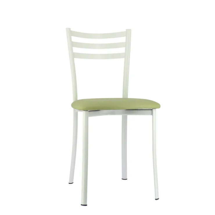 Chaise De Cuisine*Ace 1320 Chaise de cuisine en métal avec assise en simili rembourrée