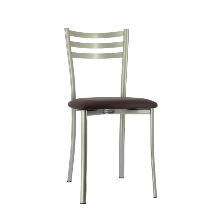 Chaise De Cuisine*Ace 1320 Chaise de cuisine en métal avec assise en simili rembourrée