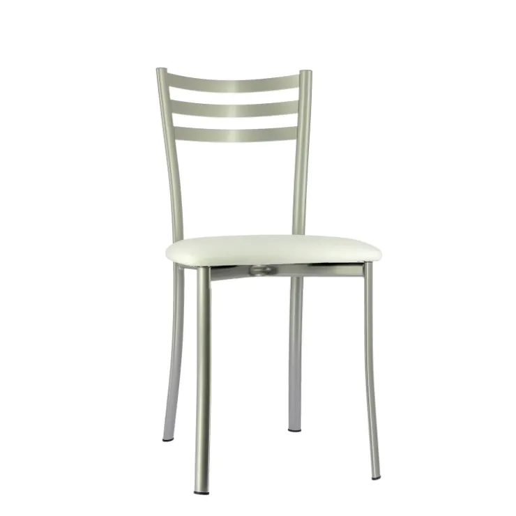 Chaise De Cuisine*Ace 1320 Chaise de cuisine en métal avec assise en simili rembourrée