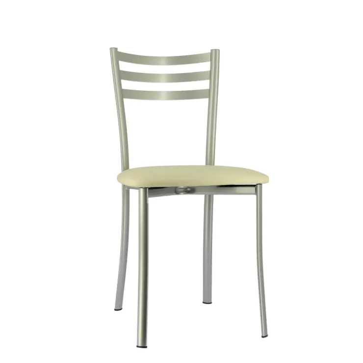 Chaise De Cuisine*Ace 1320 Chaise de cuisine en métal avec assise en simili rembourrée