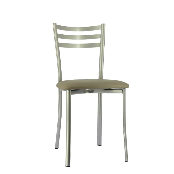 Chaise De Cuisine*Ace 1320 Chaise de cuisine en métal avec assise en simili rembourrée