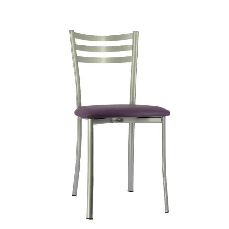Chaise De Cuisine*Ace 1320 Chaise de cuisine en métal avec assise en simili rembourrée