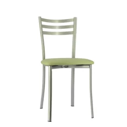 Chaise De Cuisine*Ace 1320 Chaise de cuisine en métal avec assise en simili rembourrée