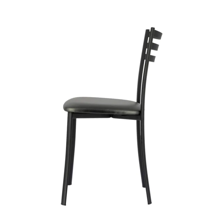 Chaise De Cuisine*Ace 1320 Chaise de cuisine en métal avec assise en simili rembourrée