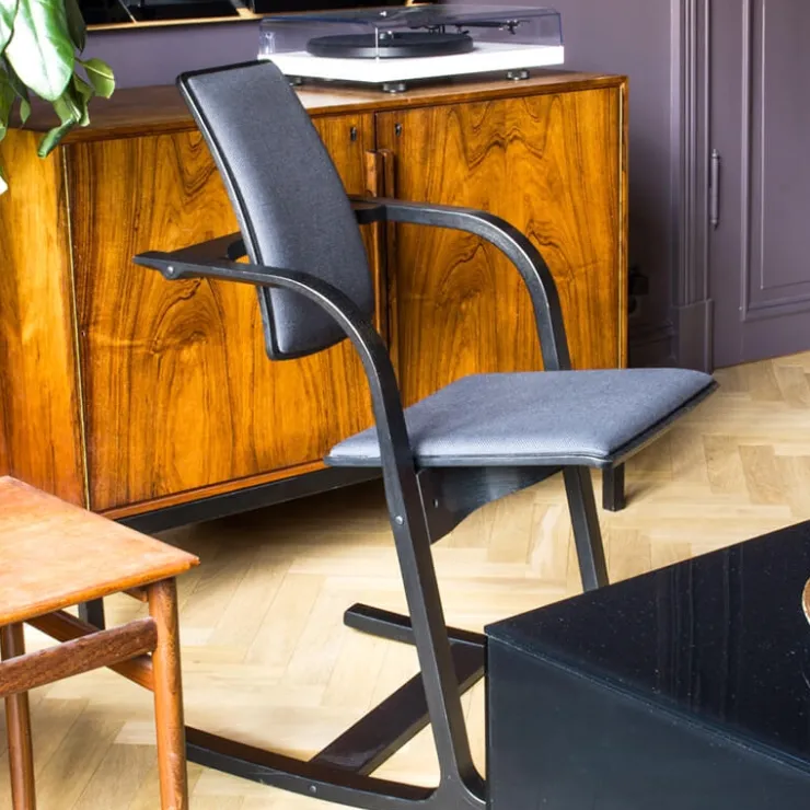 Varier Chaise De Bureau|Chaise Salon*Actulum ® Fauteuil de bureau ergonomique à bascule en tissu et bois