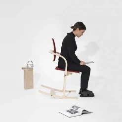 Varier Chaise De Bureau|Chaise Salon*Actulum ® Fauteuil de bureau ergonomique à bascule en tissu et bois