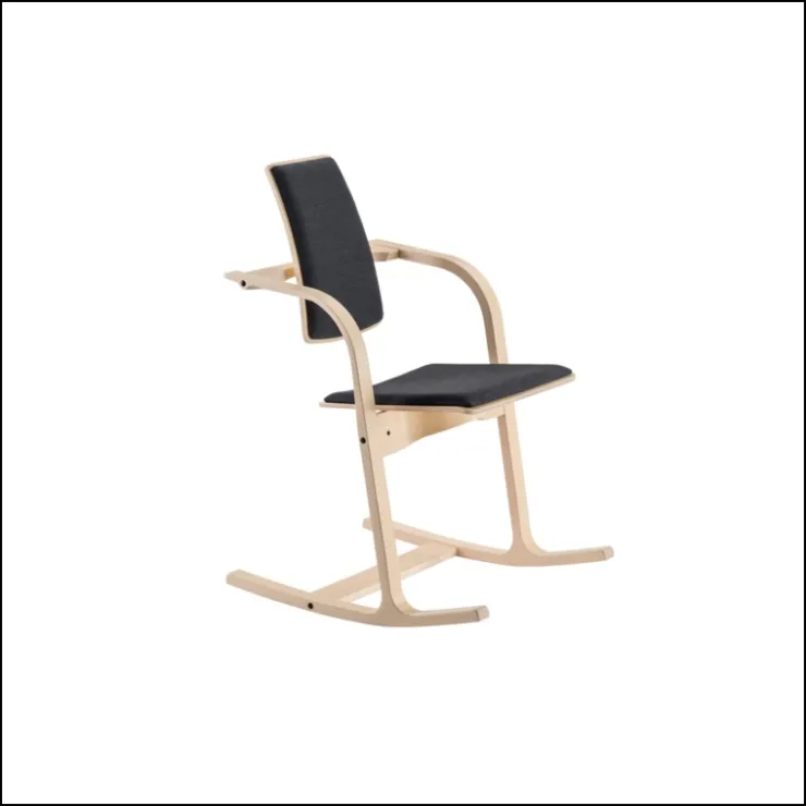 Varier Chaise De Bureau|Chaise Salon*Actulum ® Fauteuil de bureau ergonomique à bascule en tissu et bois
