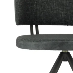 Perfecta Chaise De Salle à Manger|Chaise De Bureau*Adagio Chaise moderne pivotante en tissu et pieds métal