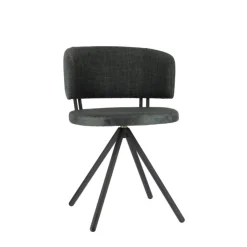 Perfecta Chaise De Salle à Manger|Chaise De Bureau*Adagio Chaise moderne pivotante en tissu et pieds métal