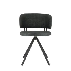 Perfecta Chaise De Salle à Manger|Chaise De Bureau*Adagio Chaise moderne pivotante en tissu et pieds métal