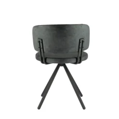 Perfecta Chaise De Salle à Manger|Chaise De Bureau*Adagio Chaise moderne pivotante en tissu et pieds métal
