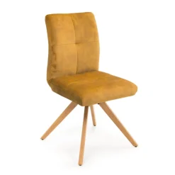 Chaise De Salle à Manger|Chaise Salon*Adèle Chaise confortable en tissu pieds bois