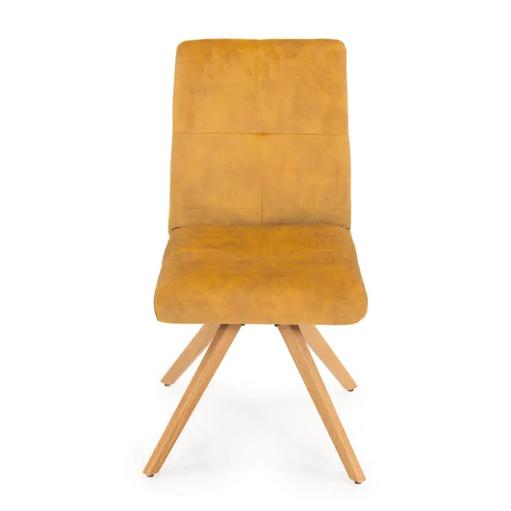 Chaise De Salle à Manger|Chaise Salon*Adèle Chaise confortable en tissu pieds bois