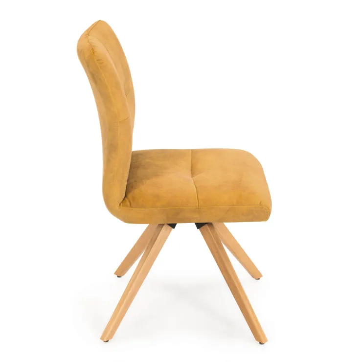 Chaise De Salle à Manger|Chaise Salon*Adèle Chaise confortable en tissu pieds bois