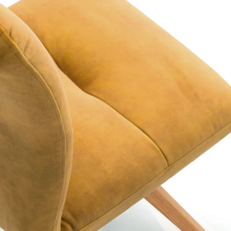 Chaise De Salle à Manger|Chaise Salon*Adèle Chaise confortable en tissu pieds bois