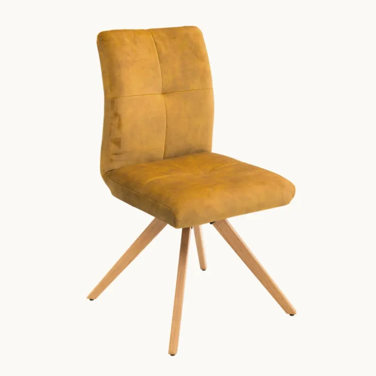 Chaise De Salle à Manger|Chaise Salon*Adèle Chaise confortable en tissu pieds bois